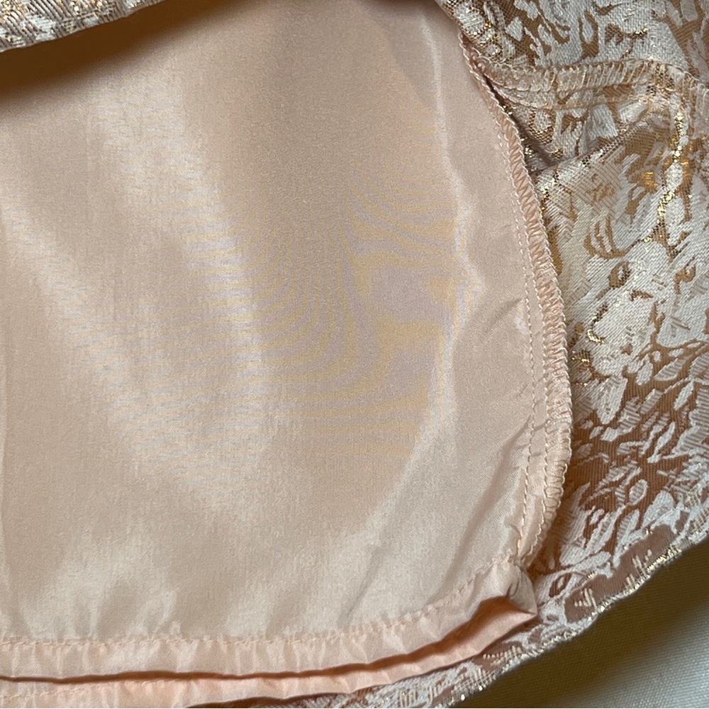 Carter's Elegant Gold and Cream Embossed Floral Dress Girl’s 4T - Picture 14 of 16